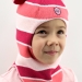 Шапка-шлем зима, скб св.розовый+малина+коралл помпон