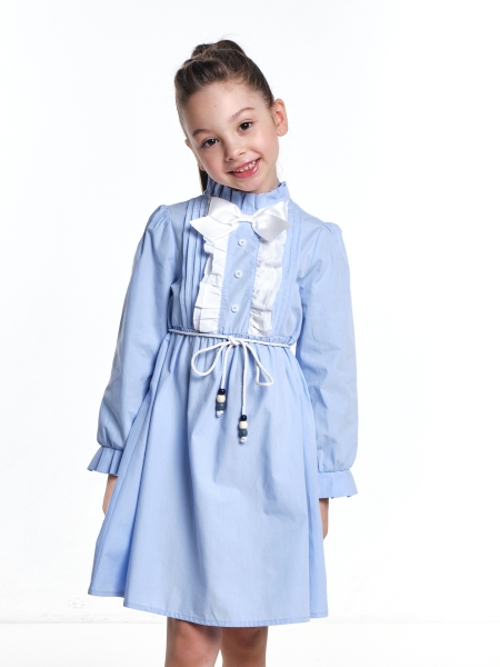 Платье для девочек Mini Maxi, модель 7364, цвет голубой - Платья для девочек с длинным рукавом