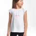Футболка для девочек Mini Maxi, модель 6558, цвет белый