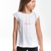 Футболка для девочек Mini Maxi, модель 6558, цвет белый