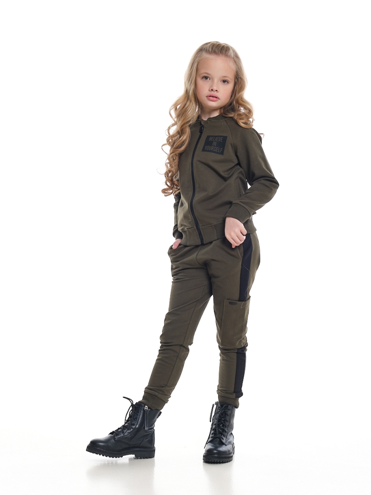 Костюм для девочек Mini Maxi, модель 7728, цвет хаки - Комплекты трикотажные