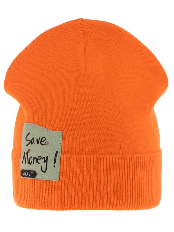 Шапка Money, Миалт ярко-оранжевый, весна-осень - Для девочек весна-осень
