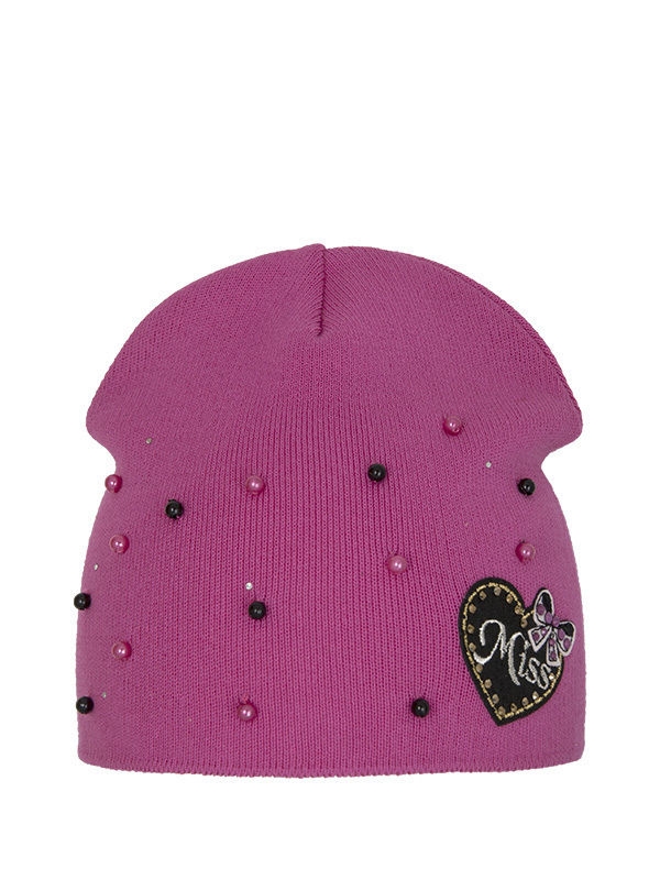 Шапка для девочки Little miss, Миалт фуксия, весна-осень-лето - Для девочек весна-осень