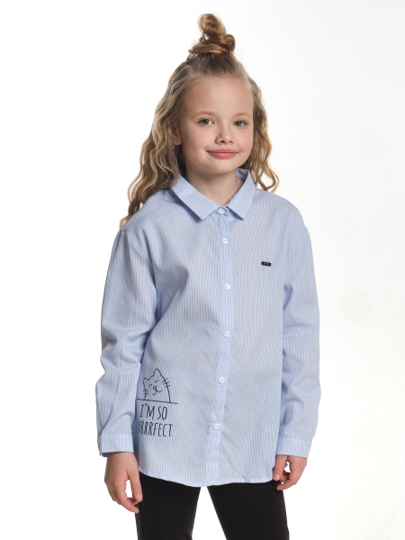 Рубашка для девочек Mini Maxi, модель 6186, цвет голубой - Рубашки для девочек