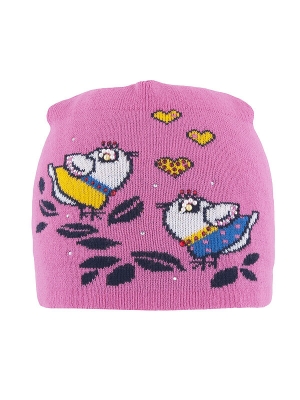 Шапка для девочки Чик-Чирик, Миалт розовый/ярко-синий, весна-осень