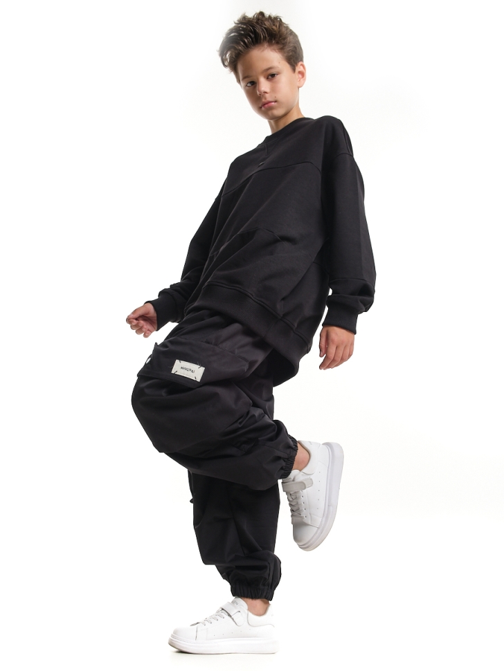 Брюки для мальчиков Mini Maxi, модель 3367077, цвет черный - Брюки текстильные