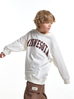 Свитшот для мальчиков Mini Maxi, модель 8032, цвет белый