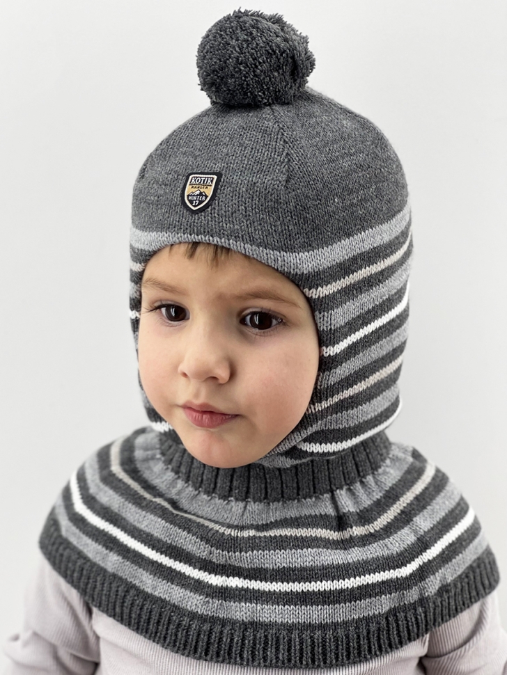 Шапка-шлем Снейп серый - Шлемы осень-зима