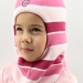 Шапка-шлем зима, скб св.розовый+брусника+яр.розовый
