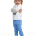 Комплект для мальчиков Mini Maxi, модель 1059, цвет белый/голубой