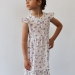 Платье для девочки вискоза БУШОН ST66, цвет белый/сиреневый цветы