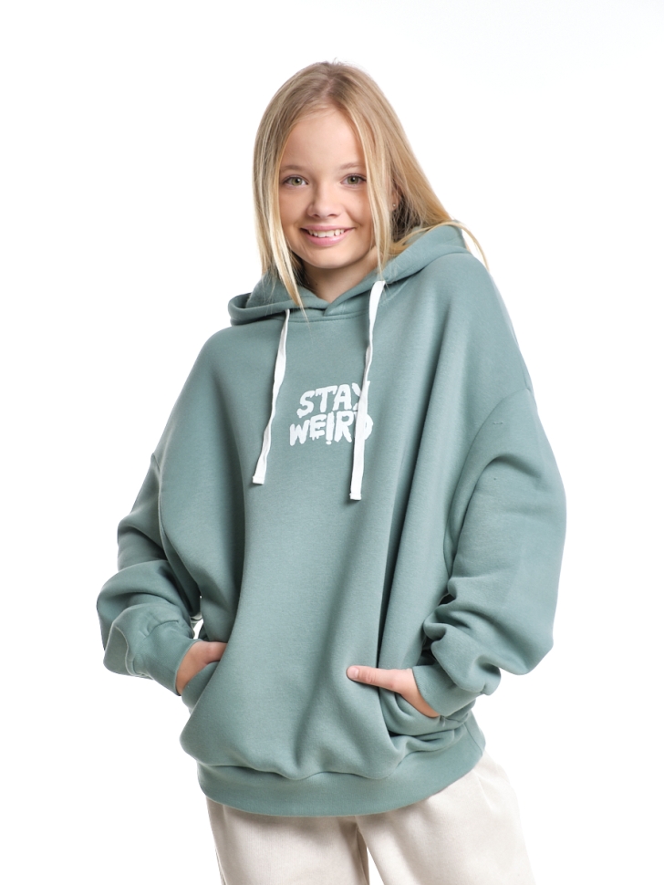 Худи для девочек Mini Maxi, модель 7675, цвет мятный - Толстовки с капюшоном / худи