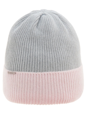 Шапка для девочки Pina Colada, Миалт светло-серый/бледно-розовый, зима