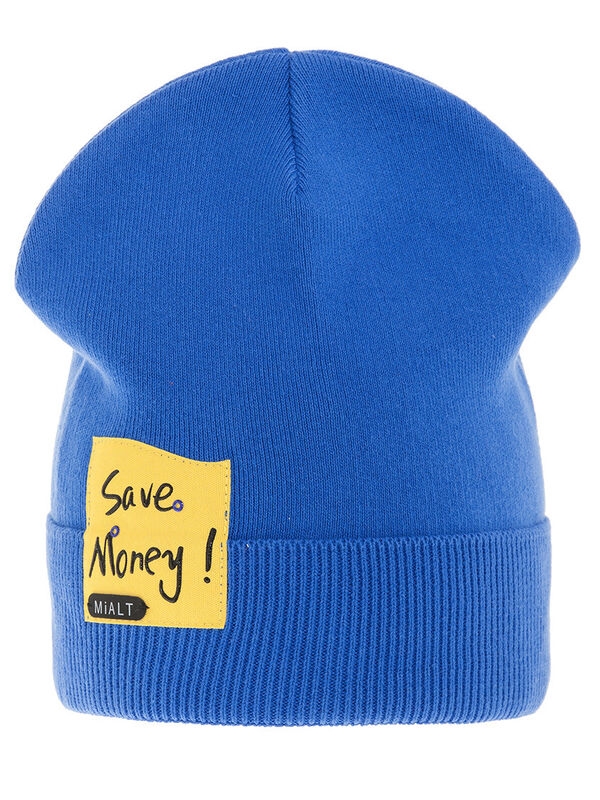 Шапка Money, Миалт ярко-синий, весна-осень - Для девочек весна-осень