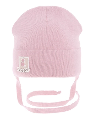 Шапка для девочки Медвяна, Миалт сиренево-розовый, весна-осень