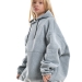 Худи для девочек Mini Maxi, модель 8042, цвет графит/меланж