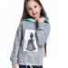 Толстовка для девочек Mini Maxi, модель 7367, цвет серый/бирюзовый