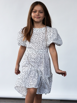 Платье для девочки нарядное БУШОН ST62, цвет белый