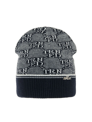 Шапка для девочки Trend, Миалт темно-синий/белый, весна-осень