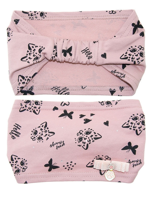 Повязка для девочки Котейка повязка, Миалт пудровый - Повязки на голову