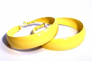 Серьги-кольца (металл) (диаметр - 6см) PR1032(6)св.желтый - Серьги
