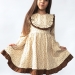 Платье для девочки нарядное БУШОН ST592, цвет бежевый/коричневый