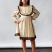 Платье для девочки нарядное БУШОН ST592, цвет бежевый/коричневый