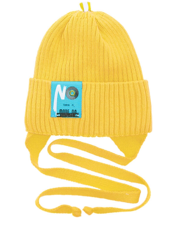 Шапка для мальчика Нельсон, Миалт светло-горчичный, весна-осень - Шапки весна-осень
