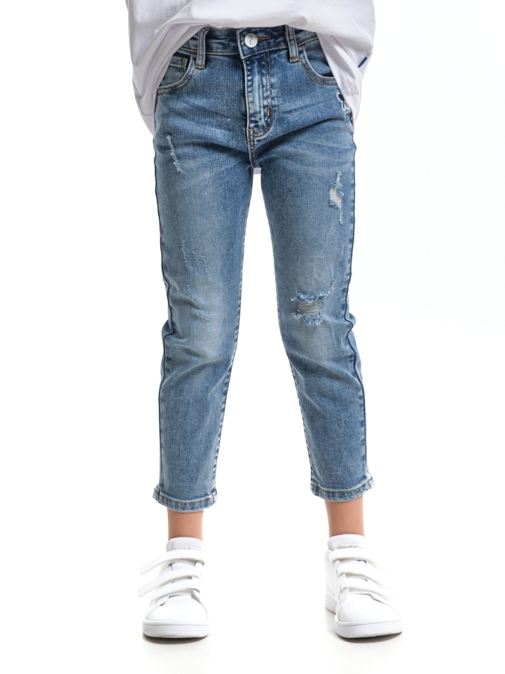Джинсы для девочек Mini Maxi, модель 33e1014, цвет синий - Джинсы для девочек