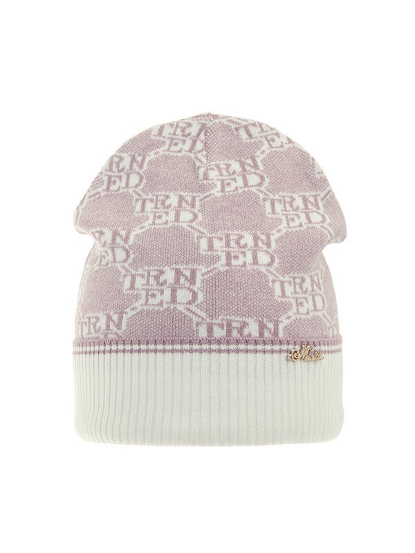 Шапка для девочки Trend, Миалт белый/темно-пудровый, весна-осень - Для девочек весна-осень