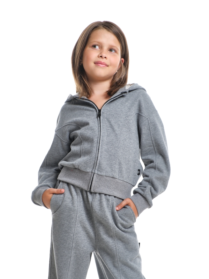 Джемпер для девочек Mini Maxi, модель 7623, цвет серый/меланж - Костюмы спортивные