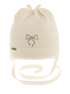 Шапка для девочки Ася, Миалт светло-бежевый, весна-осень