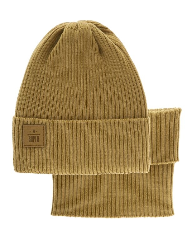 Комплект для мальчика Зачет, Миалт темно-горчичный, весна-осень - Шапки весна-осень