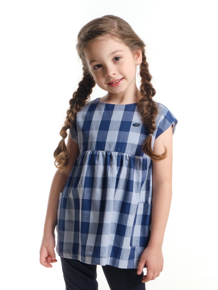Туника для девочек Mini Maxi, модель 1965, цвет клетка - Туники для девочек