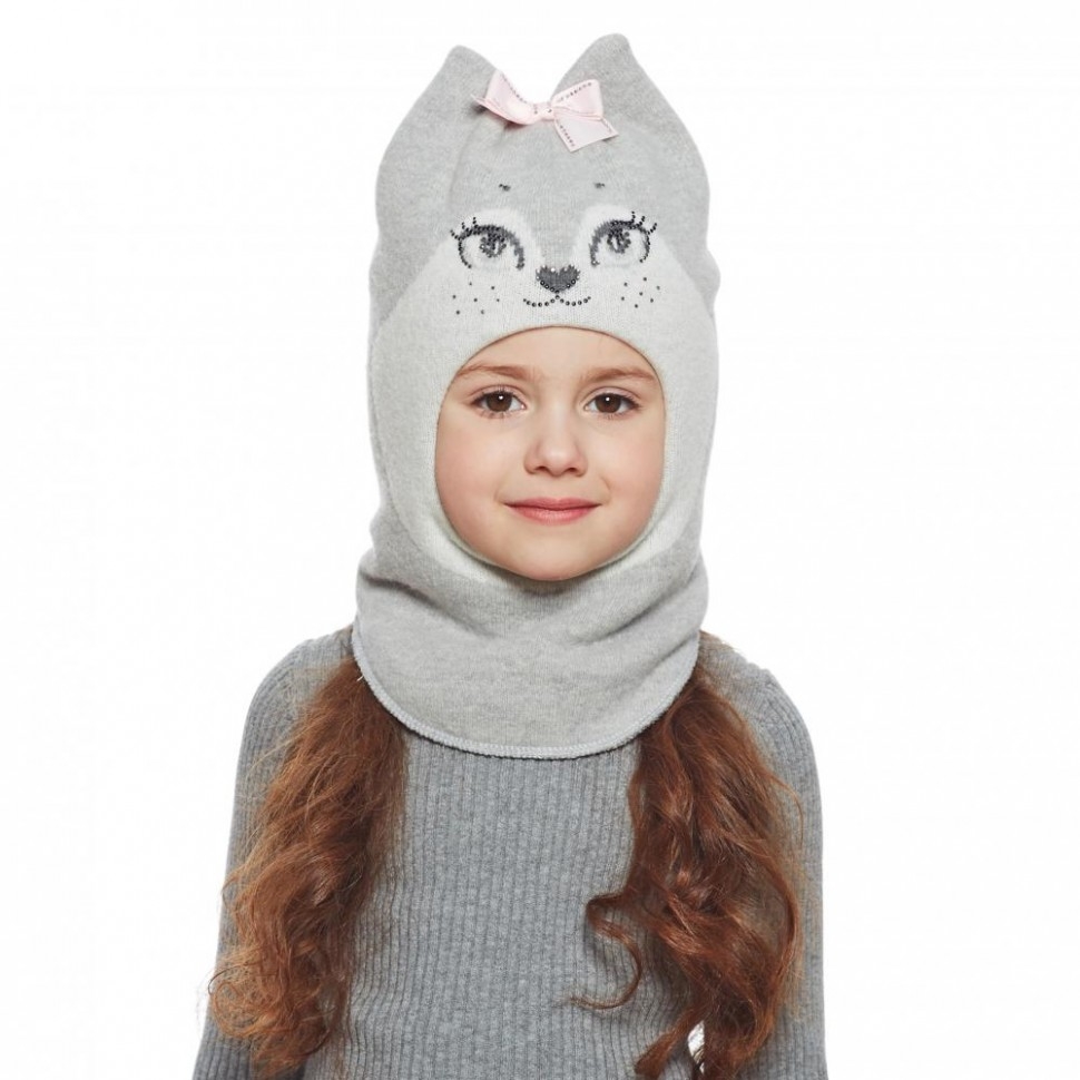 Шапка-шлем Ласка св.серый - Шапки-шлемы зима-осень