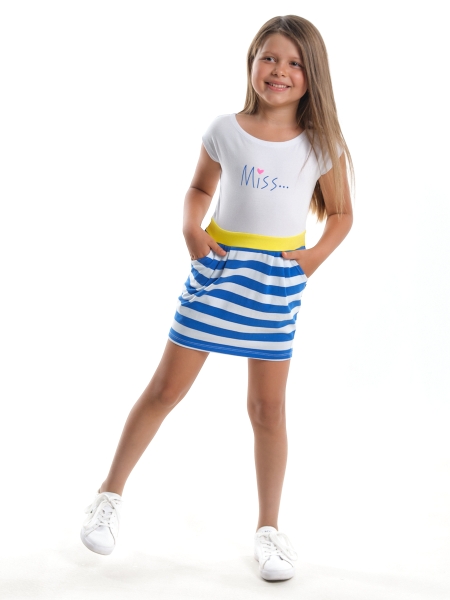 Платье для девочек Mini Maxi, модель 3314, цвет синий - Платья для девочек с коротким рукавом