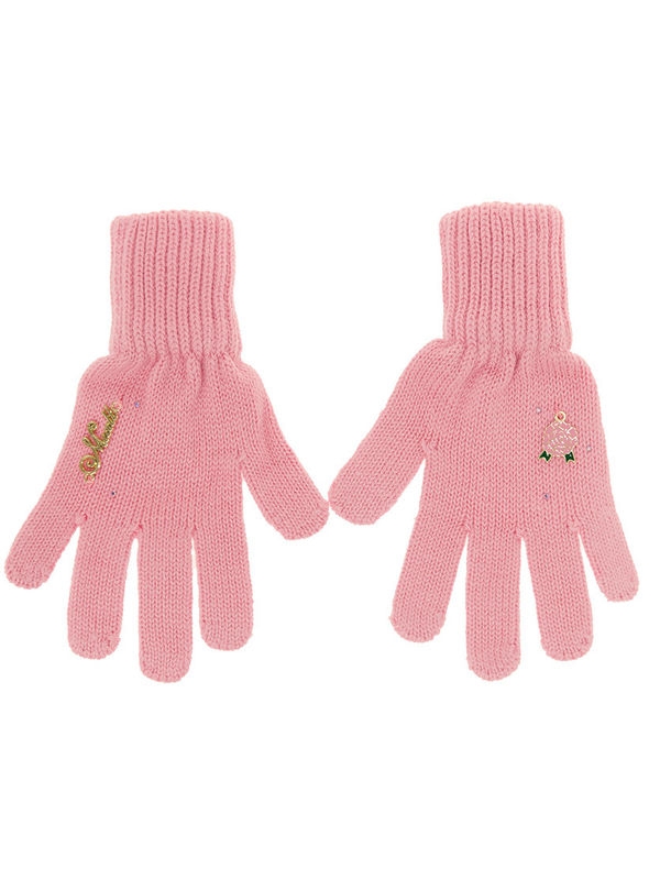 Перчатки для девочки Биология-2, Миалт коралловый, весна-осень - Перчатки