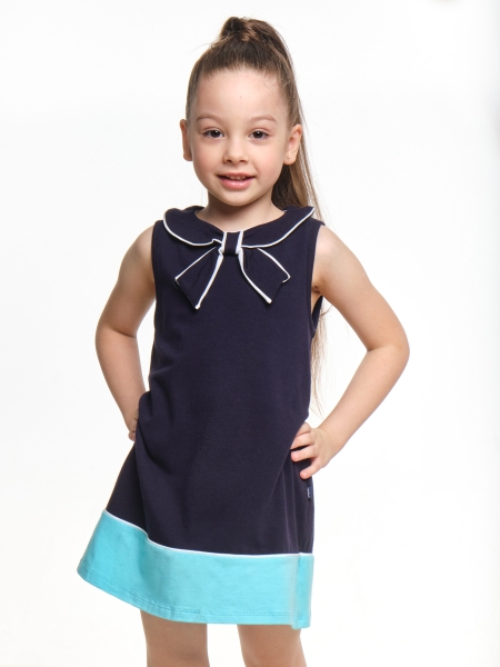 Платье для девочек Mini Maxi, модель 3357, цвет синий/бирюзовый - Платья для девочек с коротким рукавом