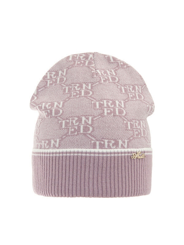 Шапка для девочки Trend, Миалт темно-пудровый/белый, весна-осень - Для девочек весна-осень
