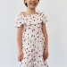 Платье для девочки вискоза БУШОН ST65, цвет белый/вишня