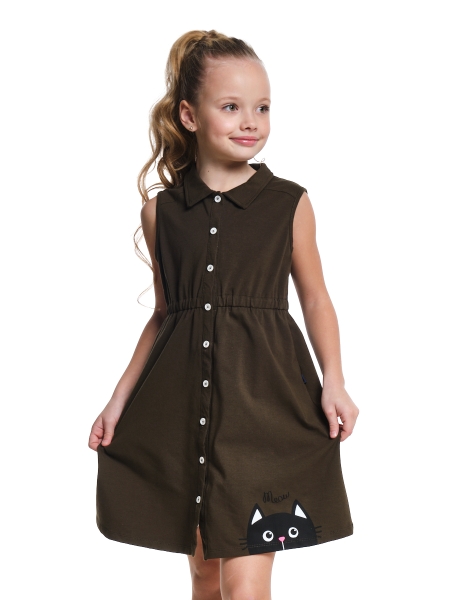 Платье для девочек Mini Maxi, модель 4627, цвет хаки - Платья для девочек с коротким рукавом