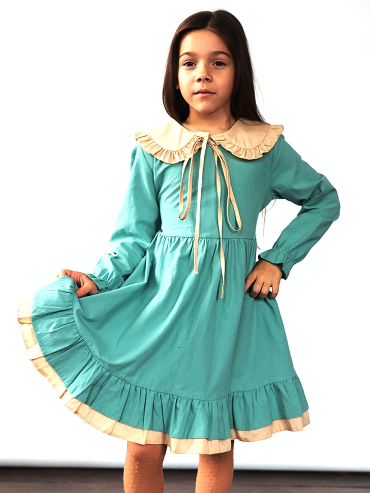 Платье для девочки нарядное БУШОН ST593, цвет бирюзовый - Платья коктельные / вечерние