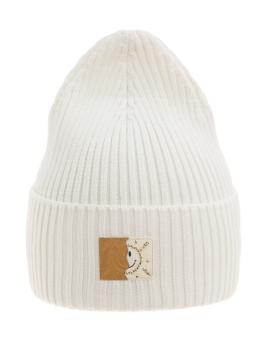 Шапка для девочки Солнечная, Миалт белый, весна-осень