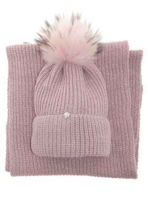 Комплект для девочки Элинор, Миалт пудровый, зима