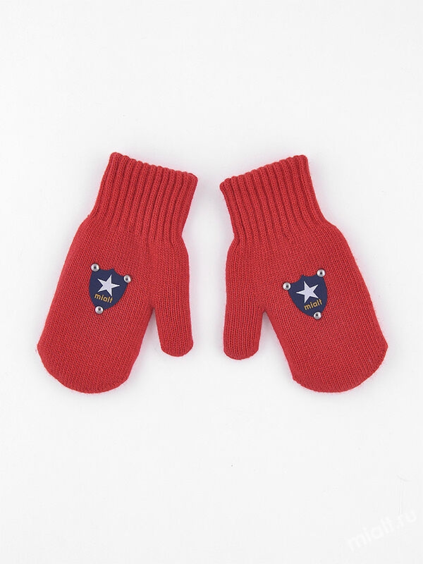 Варежки для мальчика ВАРЕЖКИ АЛЕКС, Миалт красный, зима - 