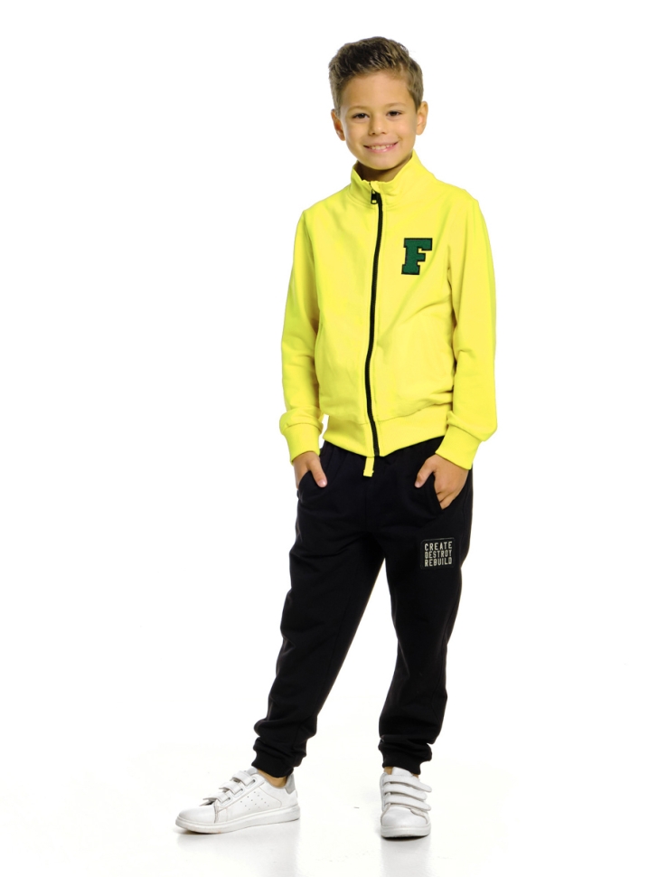 Спортивный костюм для мальчиков Mini Maxi, модель 7237, цвет неон/зеленый - Костюмы спортивные