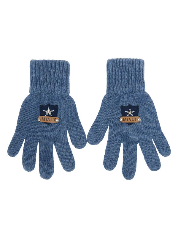 Перчатки для мальчика Землянин, Миалт джинсовый, весна-осень - Перчатки