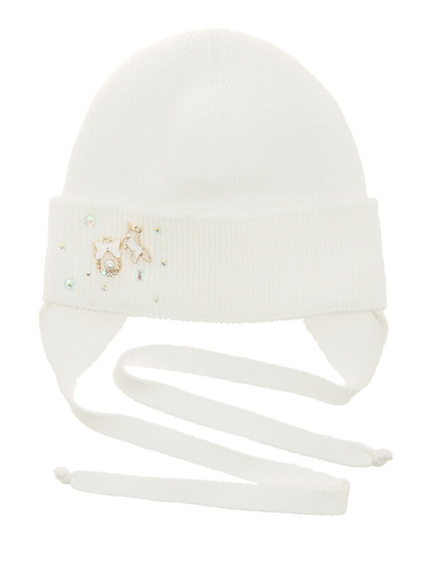 Шапка для девочки Pony, Миалт белый, весна-осень - Для девочек весна-осень