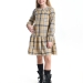 Платье для девочек Mini Maxi, модель 7861, цвет бежевый/клетка