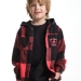 Рубашка для мальчиков Mini Maxi, модель 7987, цвет красный/черный/клетка